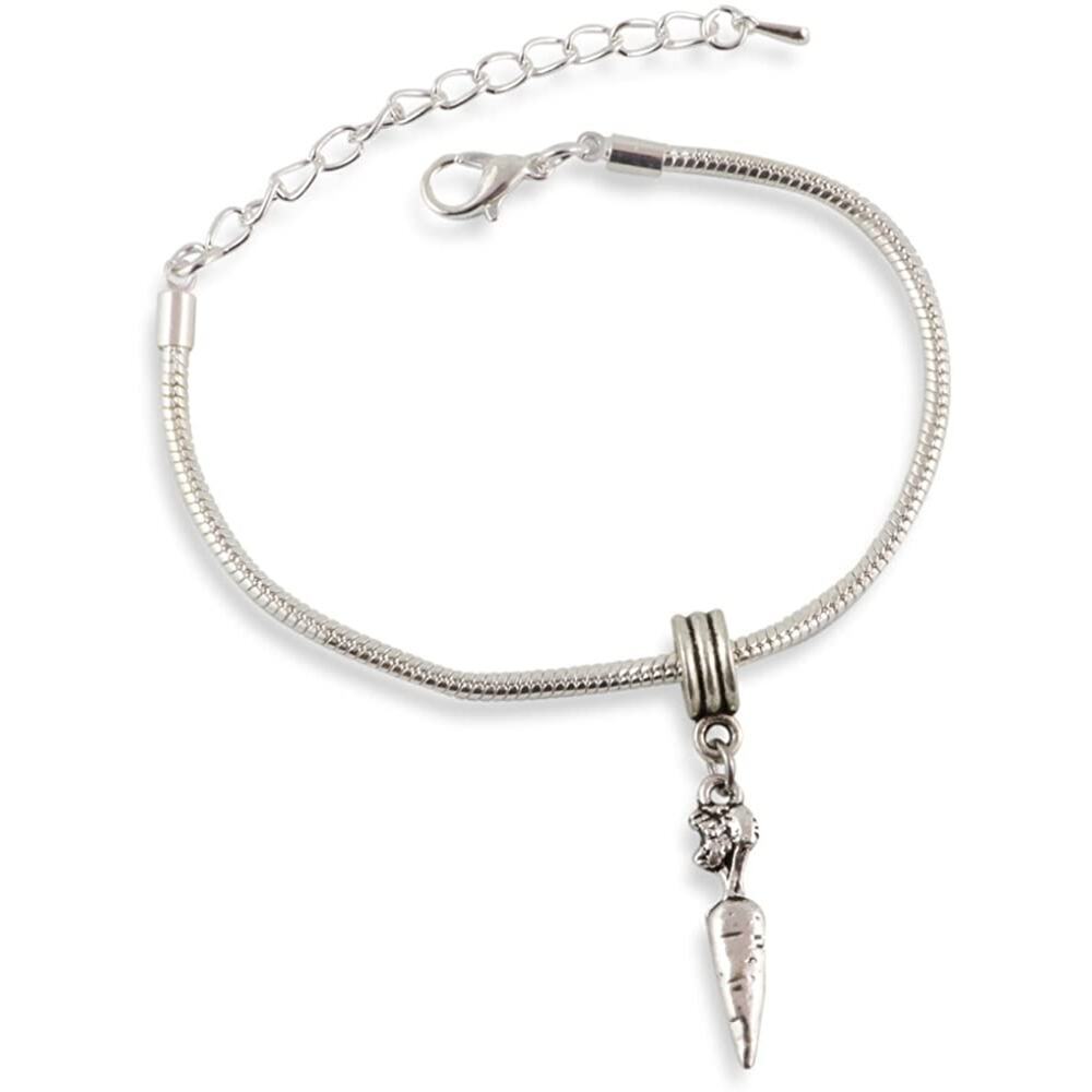 Carrot Vegetable Food Charm Bracelet